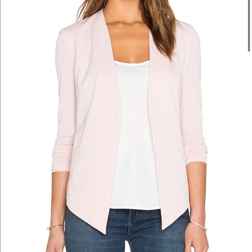 NWT BCBGGeneration Drape Front Jacket - Rose Smoke, Medium